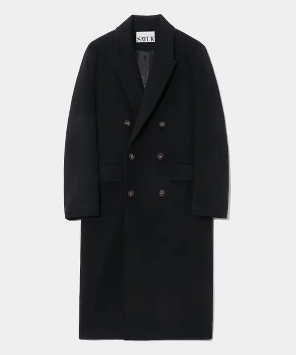 새터 Double Breasted Wool Coat